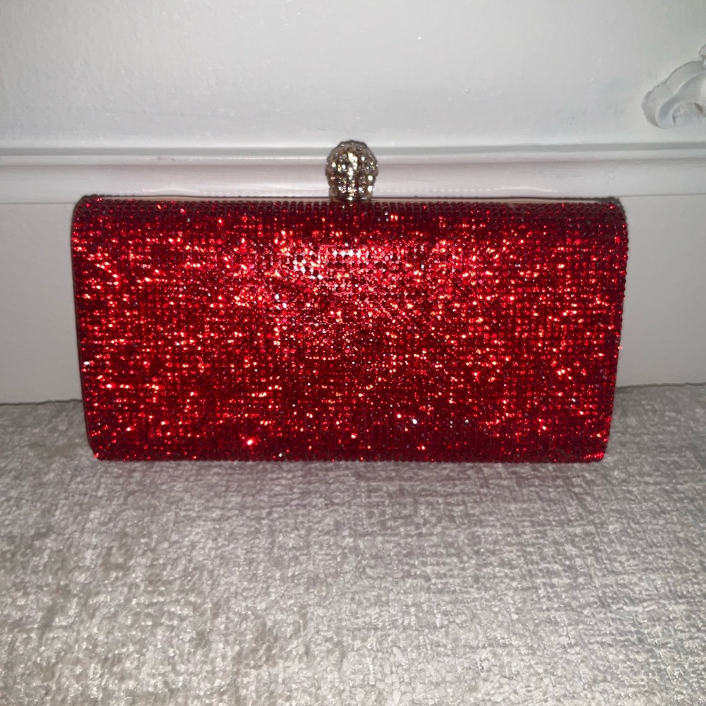 Rhinestone Crystal Hand Holiday Clutch